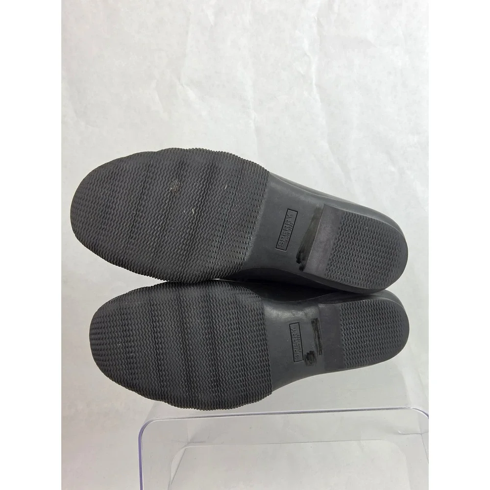 Sperry Saltwater Quilted Wool Duck Boots Black Womens 8.5 Rain Casual Monochrom